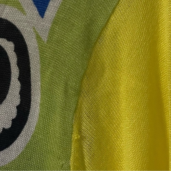 Camellia Cardigan Sweater artsy pattern size S lightweight - Picture 13 of 13